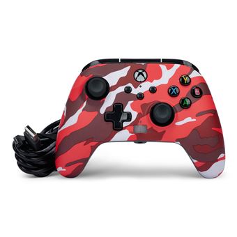 Manette filaire améliorée pour Xbox Series X/S PowerA Camouflage rouge