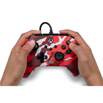 Manette filaire améliorée pour Xbox Series X/S PowerA Camouflage rouge