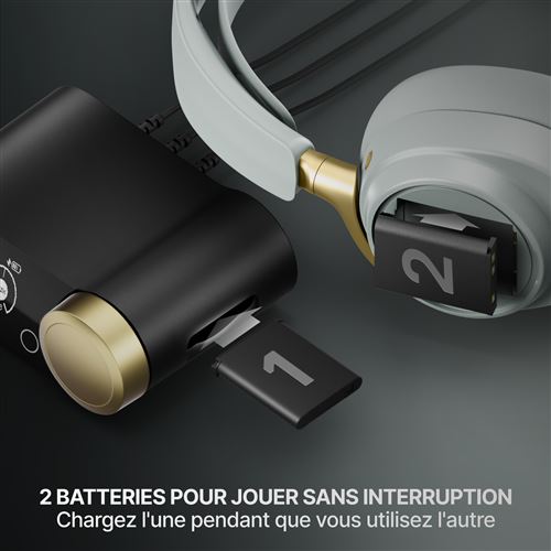 Casque gaming sans fil SteelSeries Arctis Nova Elite Sage & Gold