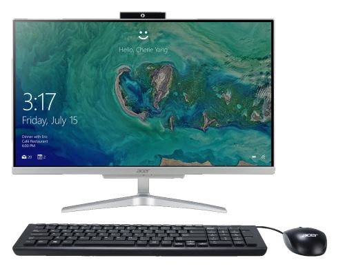 Pc Tout En Un Acer Aspire C24-320 Dq.bbkef.002 23,8\" Amd A9 8 Go Ram 1 To Sata Argent