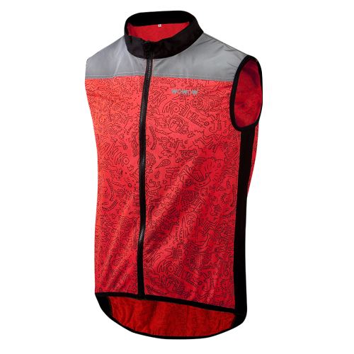 Gilet Wowow Raceviz Rebel fluorescent Rouge Taille XL
