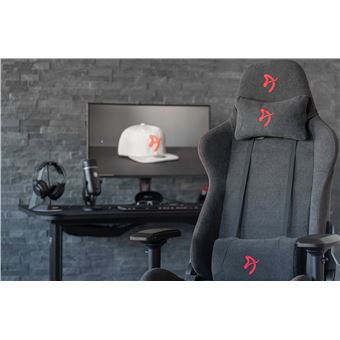 Siège Gaming Arozzi Verona Signature Tissu doux Noir et rouge