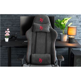 Siège Gaming Arozzi Verona Signature Tissu doux Noir et rouge