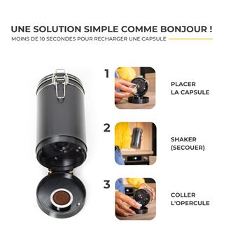 Capsules réutilisables Caps Me 054423 Le coffret Gris Compatible Nespresso