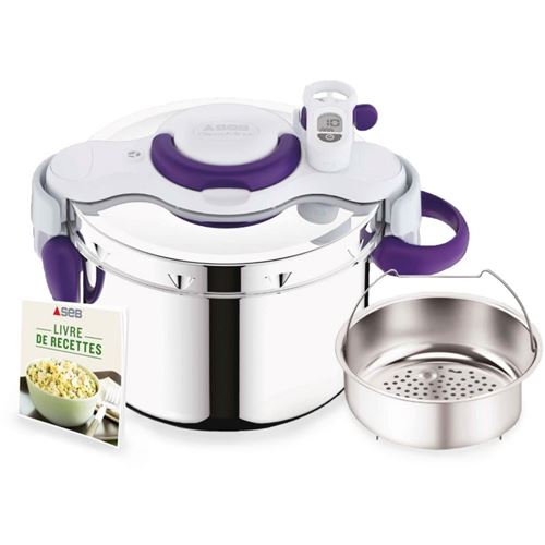 SEB ClipsoMinut Perfect+ - Snelkookpan met hoes - 7.5 l - violet