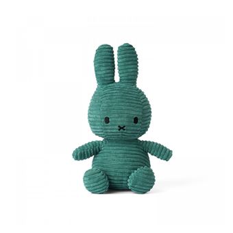 Peluche Miffy lapin velours côtelé 24 cm Vert