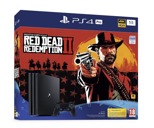 Pack Console Sony PS4 Pro 1 To Noir + Red Dead Redemption 2 État correct - Sony reconditionné disponible sur Fnac