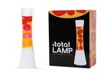 Lampe à poser Itotal Lave Base Blanche Liquide Jaune Cire Rouge 30 W 40 cm