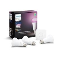 Pack de démarrage Philips Hue : 3 ampoules E27 White & Colors + Pont