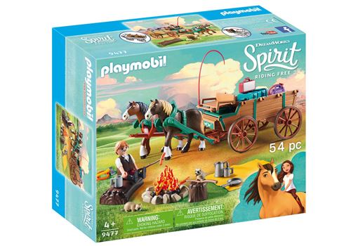 Playmobil Spirit 9477 Jim et charrette