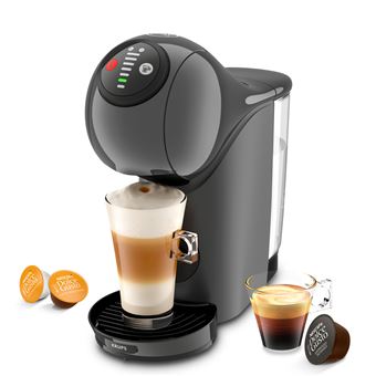 Expresso Nescafé Dolce Gusto Genio YY4893FD 1500 W avec 2 boîtes de capsules espresso et macchiato et mug Starbucks Compact Gris Anthracite