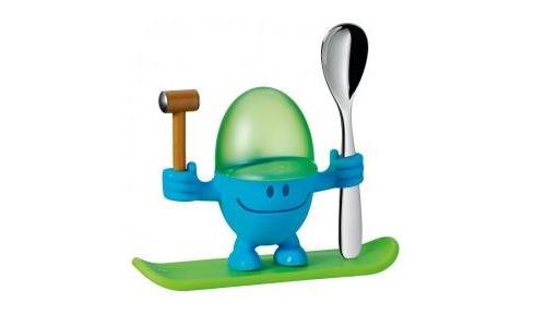 Coquetier avec cuillère à œufs Wmf Mac Egg Bleu