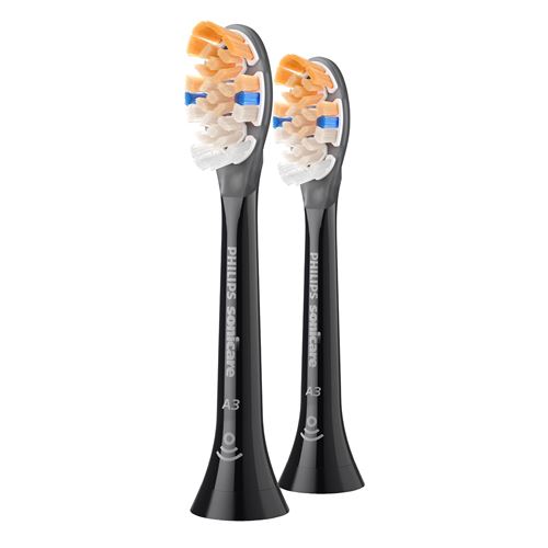Brossettes Dentaires Philips Sonicare Lot De 2 Standard Noir Hx9092/88