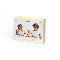 Jeu créatif en bois Piks Oppi Grand 64 pièces