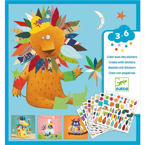CREER AVEC DES STICKERS - ANIMAUX