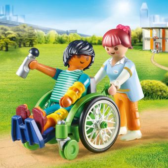 Playmobil City Life 70193 Patient en fauteuil roulant