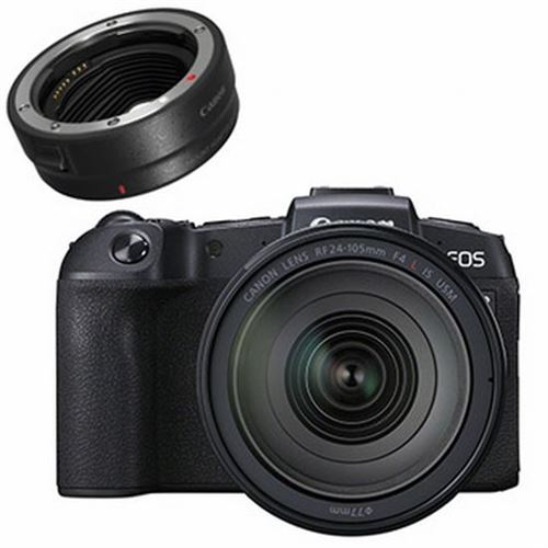 Canon EOS RP Hybride Behuizing + RF 24-105mm f/4L IS USM Lens + EF-EOS R Adapterring
