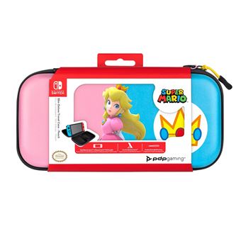 Etui de transport Pdp Slim Deluxe Princesse royale Peach pour Nintendo Switch Rose et blue