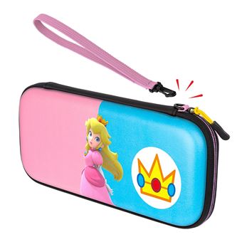Etui de transport Pdp Slim Deluxe Princesse royale Peach pour Nintendo Switch Rose et blue
