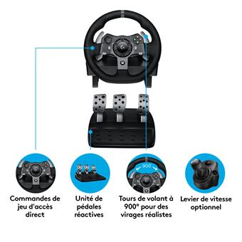 Pack Logitech Volant de Course G920 Driving Force - Xbox One et PC + Levier  de Vitesse Driving Force Shifter - Cdiscount Informatique