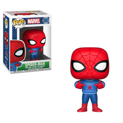 MARVEL-BOBBLE HEAD POP N°397-HOLIDAY SPIDER-MAN