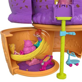 Polly Pocket Coffret Multifacettes Smoothie​, mini-figurines Polly et Shani, 25 accessoires surprise, jouet pour enfant, GYW08