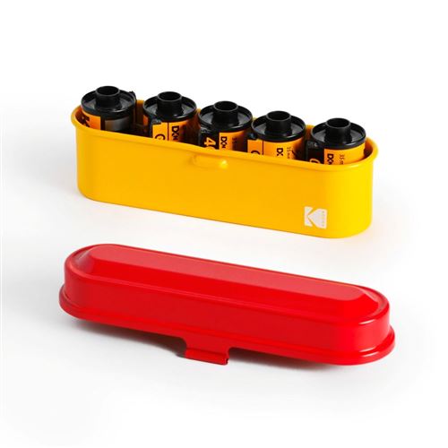Boîtier Portable Petit Format Kodak pour 135 Films Rouge et Jaune