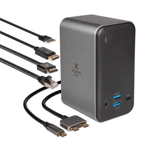 Xtorm USB Type C Docking Station Grijs