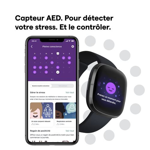 Montre Connectée Fitbit Sense - Occasion - GPS, Appels Bluetooth, Suivi Santé Et Fitness