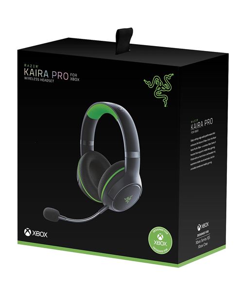 Razer Kaira Pro - Casque Gaming sans Fil pour Xbox Series X & Xbox Mobile  Gaming (Haut-parleurs Titanium de 50mm, Microphone Supercardioïde  HyperClear) Noir-Vert : : High-Tech