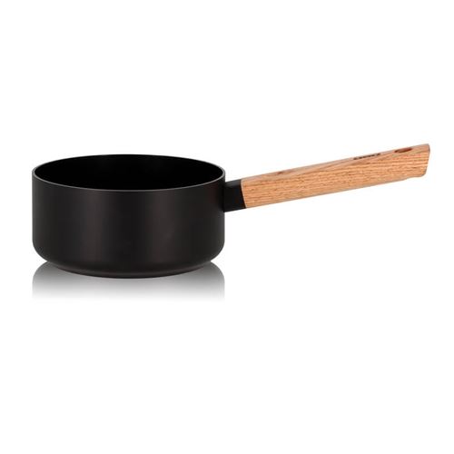 Ogo Ector Aluminium Kookpan met houten steel 16 cm Zwart