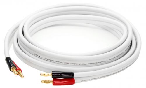 Pack de 2 Câbles d'enceintes Real Cable HP Haute Technologie OFC 2.50MM² - 2X2M Blanc