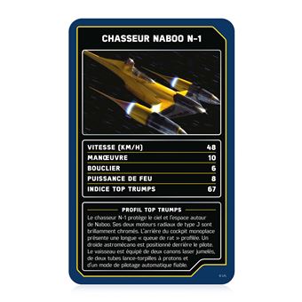 Jeu de cartes Top Trumps Star Wars Vaisseaux Spatiaux