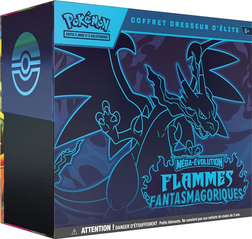Carte à collectionner Pokémon Coffret Dresseur d'Elite Méga-Evolution Flammes Fantasmagoriques État correct - Pokémon reconditionné disponible sur Fnac