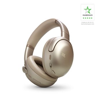 Casque arceau circum-aural sans fil Bluetooth JBL Tour One M3 avec réduction de bruit Doré - 1