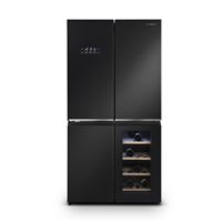 Refrigerateur Multi-portes avec compartiment cave a vin - Dark inox
