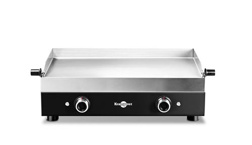 Plancha électrique Krampouz Série Noire Double PFSR2AA-KR 3200 W Inox et Noir