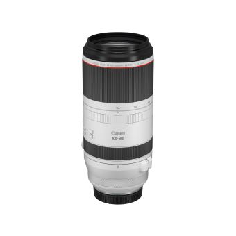 Canon RF 100-500mm F / 4.5-7.1 L IS USM-lens, zilver en zwart