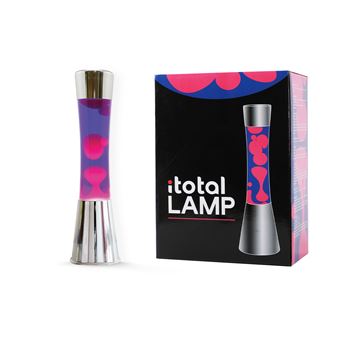 Lampe à poser Itotal Lave Socle Argent Fluide Rose et Violet 30 W 40 cm