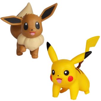 Figurines Pokémon Pikachu et Evoli 5 cm