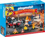 Playmobil Calendrier de l'avent 9486 Pompiers et incendie de chantier