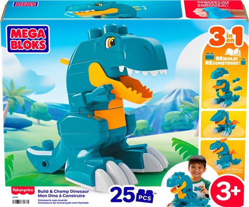 Mega Bloks Multicolore Jeu De Construction Mon Dino 3 En 1 À Construire