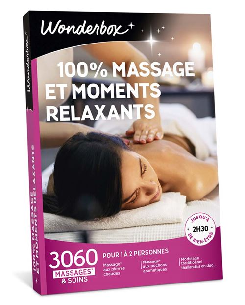 Coffret cadeau Wonderbox 100% Massage et moments relaxants