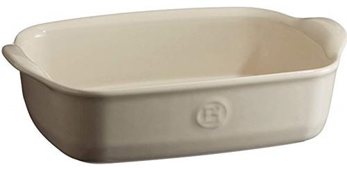 Plat moyen rectangulaire Emile Henry Ultime Beige Argile