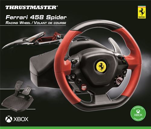 Thrustmaster - F458 Spider - Volant De Course Pour Xbox One - Noir/Rouge