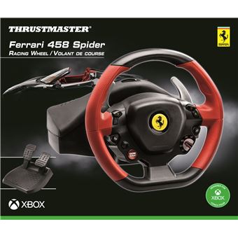 Thrustmaster Ferrari 458 Spider Volant Xbox One noir avec pédales