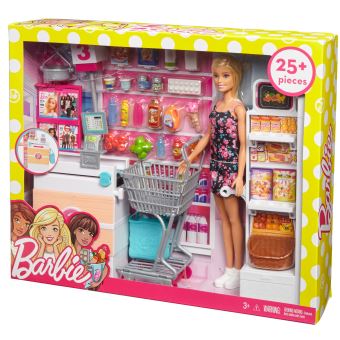 Playset Barbie Supermarche Accessoire poupee Achat prix fnac