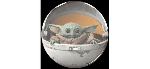 Support téléphone Popsockets Le Mandalorien L’Enfant vaisseau spatial