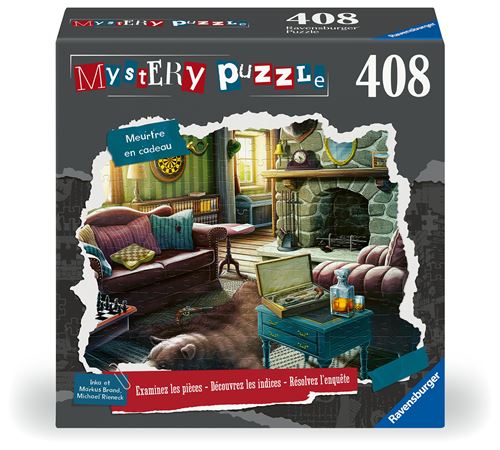 Mystery Puzzle 408 pièces Meurtre en cadeau Ravensburger France - vue 2