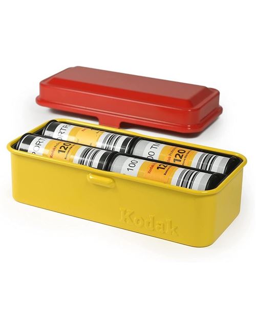Boîtier Portable Grand Format Kodak pour 135 Films Rouge et Jaune